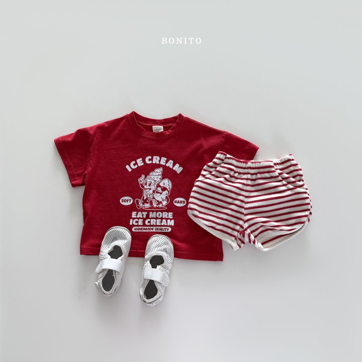 Bonito - Korean Children Fashion - #minifashionista - Striped Terry Rib Shorts - 3