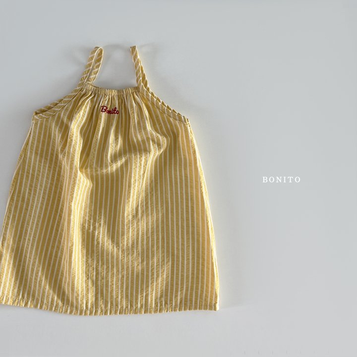 Bonito - Korean Children Fashion - #minifashionista - Striped Strap Dress - 6