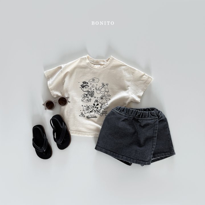 Bonito - Korean Children Fashion - #prettylittlegirls - Denim Skirt Shorts - 12