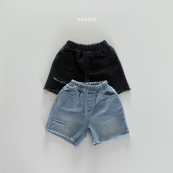 Bonito - Korean Children Fashion - #minifashionista - Cutting Denim Shorts - 4
