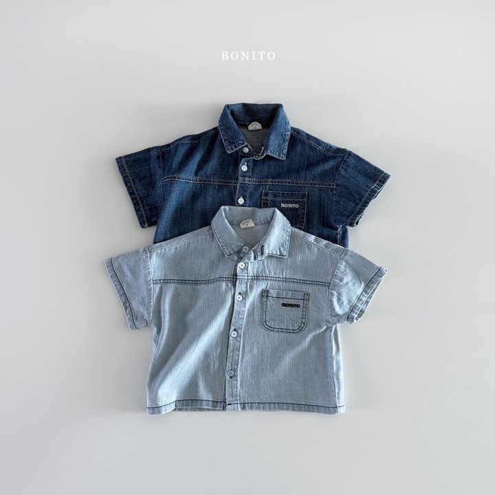 Bonito - Korean Children Fashion - #prettylittlegirls - Slub Denim Shirt - 3