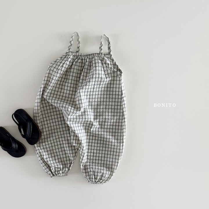 Bonito - Korean Children Fashion - #prettylittlegirls - Check Strap Overalls - 10
