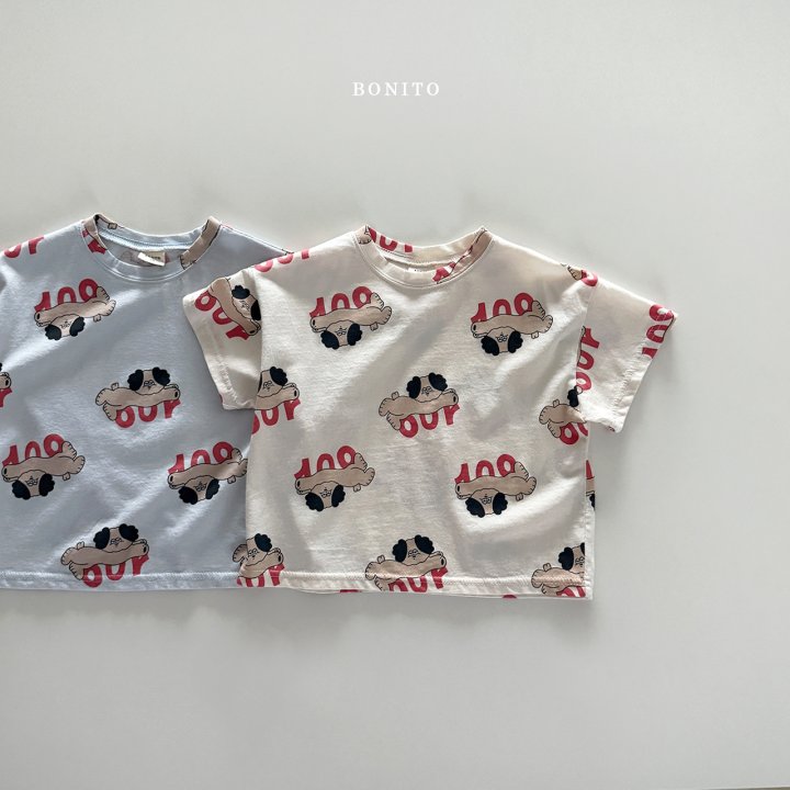 Bonito - Korean Children Fashion - #stylishchildhood - Dog Pattern Tee - 3