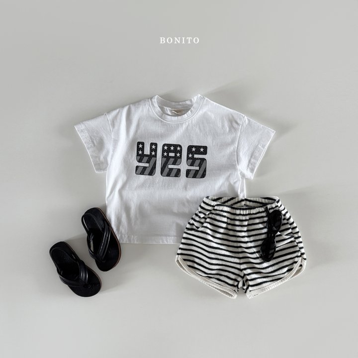 Bonito - Korean Children Fashion - #stylishchildhood - Striped Terry Rib Shorts - 7