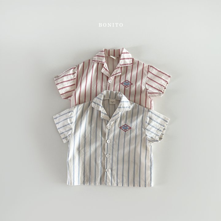 Bonito - Korean Children Fashion - #stylishchildhood - Irregular Vertical Stripe Shirt