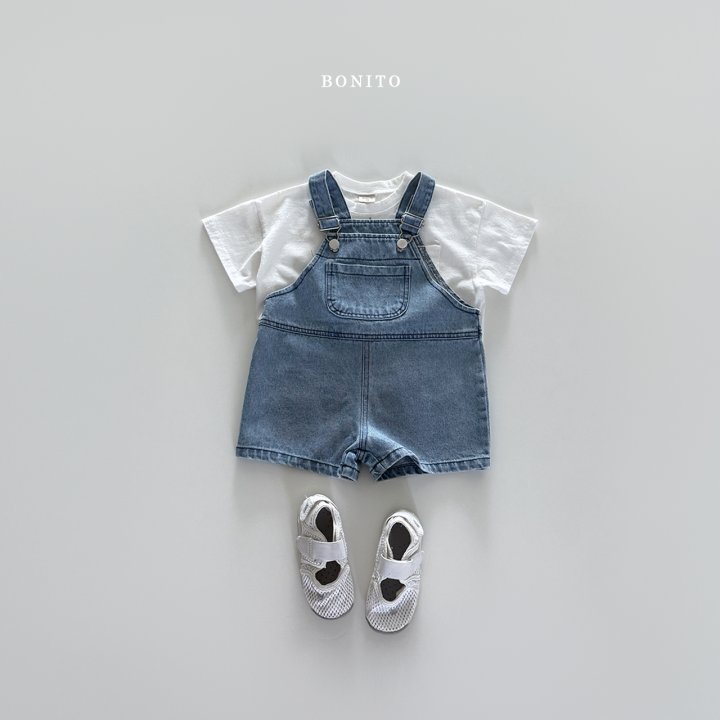 Bonito - Korean Children Fashion - #stylishchildhood - Panel Denim Overalls - 6