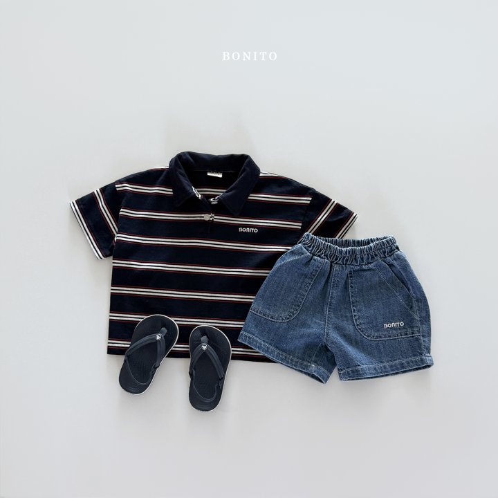 Bonito - Korean Children Fashion - #todddlerfashion - Striped Collar Tee - 9