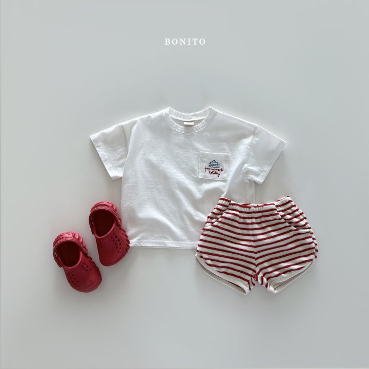 Bonito - Korean Children Fashion - #todddlerfashion - Striped Terry Rib Shorts - 5