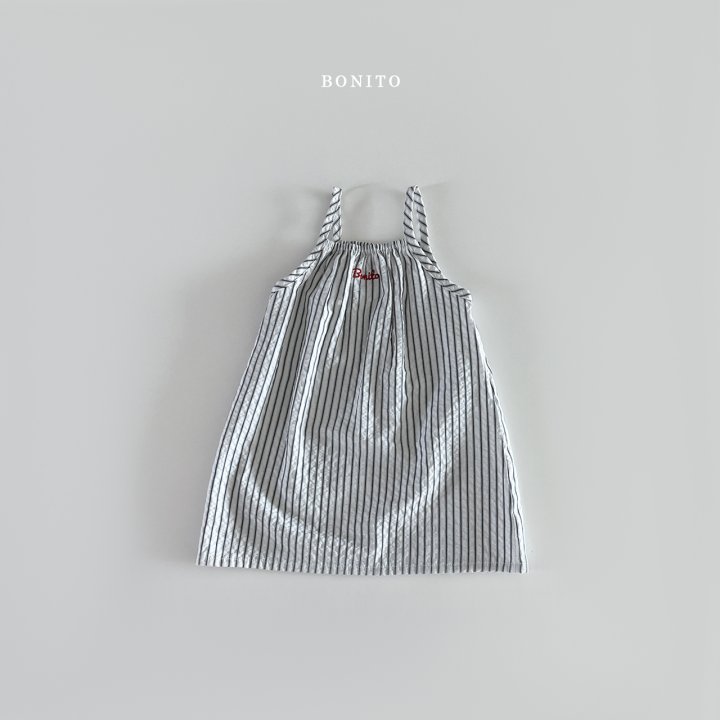 Bonito - Korean Children Fashion - #todddlerfashion - Striped Strap Dress - 8