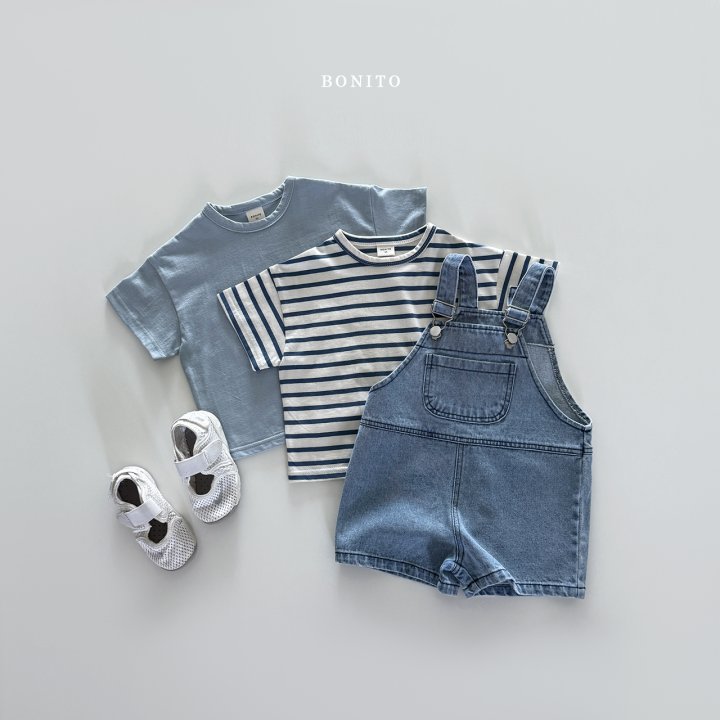 Bonito - Korean Children Fashion - #prettylittlegirls - Panel Denim Overalls - 4