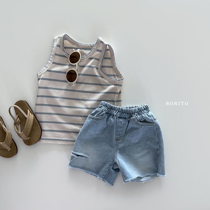 Bonito - Korean Children Fashion - #toddlerclothing - Striped Sleeveless - 6