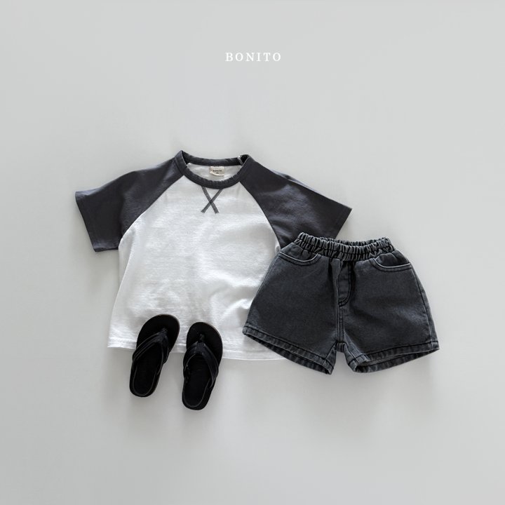 Bonito - Korean Children Fashion - #toddlerclothing - Raglan Short Sleeve Tee - 6