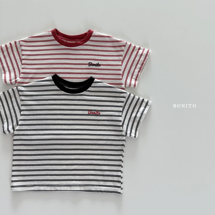 Bonito - Korean Women Fashion - #momslook - Double Stripe Tee (with Mom) - 3
