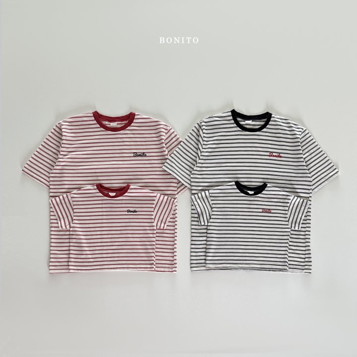 Bonito - Korean Women Fashion - #momslook - Double Stripe Tee (with Mom) - 5