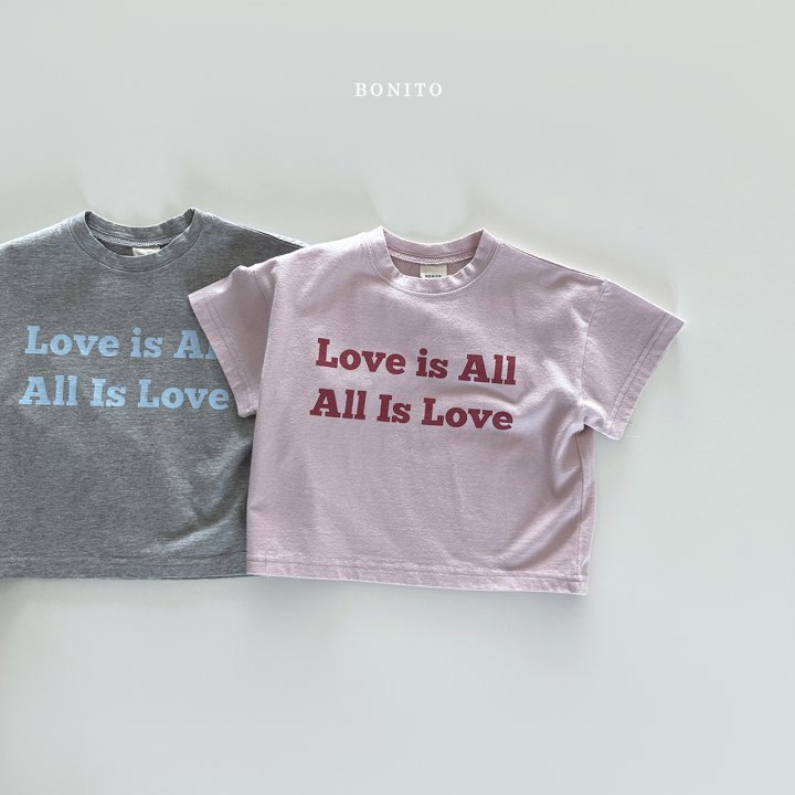 Bonito - Korean Women Fashion - #momslook - Love Is All Tee (with Mom) - 3