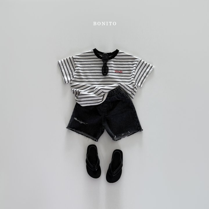Bonito - Korean Women Fashion - #womensfashion - Double Stripe Tee (with Mom) - 10