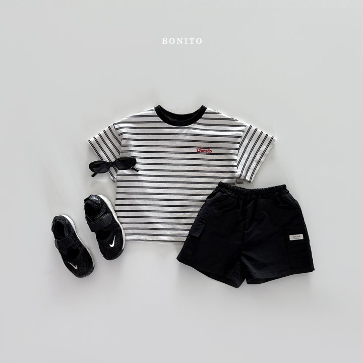 Bonito - Korean Women Fashion - #womensfashion - Double Stripe Tee (with Mom) - 12