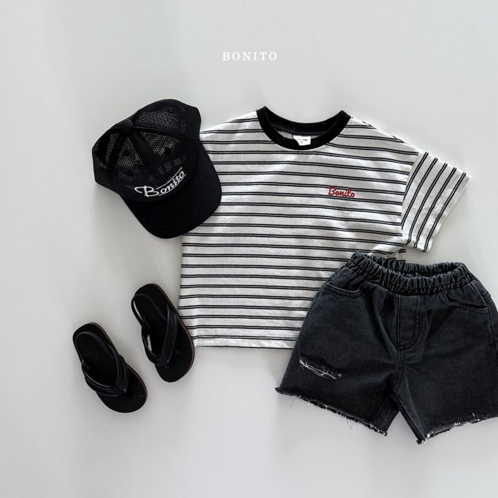 Bonito - Korean Women Fashion - #womensfashion - Double Stripe Tee (with Mom) - 8