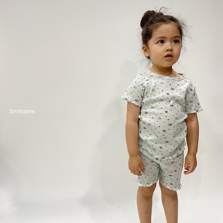 Brody Jane - Korean Baby Fashion - #smilingbaby - Flower Eyelet Frill Short Sleeve Set - 4