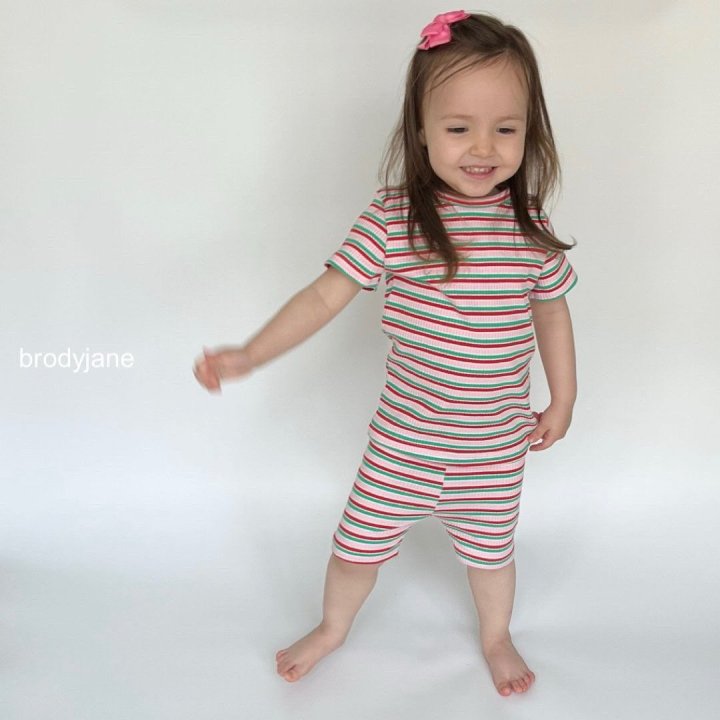 Brody Jane - Korean Baby Fashion - #babyfashion - Multi Stripe Short Sleeve Set - 4