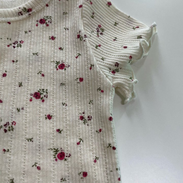 Brody Jane - Korean Baby Fashion - #babylifestyle - Flower Eyelet Frill Short Sleeve Set - 10