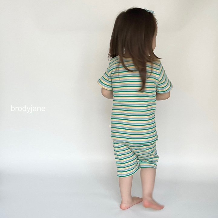 Brody Jane - Korean Baby Fashion - #babyoninstagram - Multi Stripe Short Sleeve Set - 7