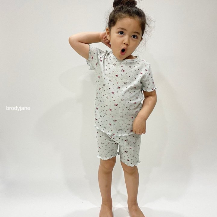 Brody Jane - Korean Baby Fashion - #smilingbaby - Flower Eyelet Frill Short Sleeve Set - 3