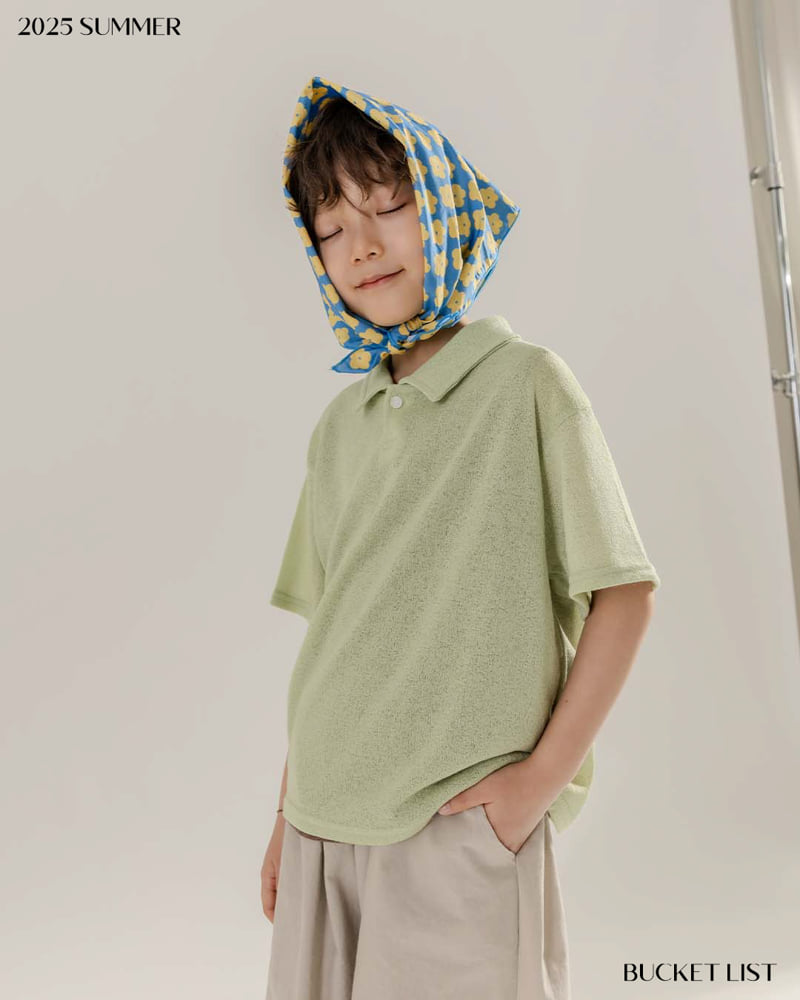 Bucket List - Korean Children Fashion - #Kfashion4kids - Knit Collar Short Sleeve Tee - 11