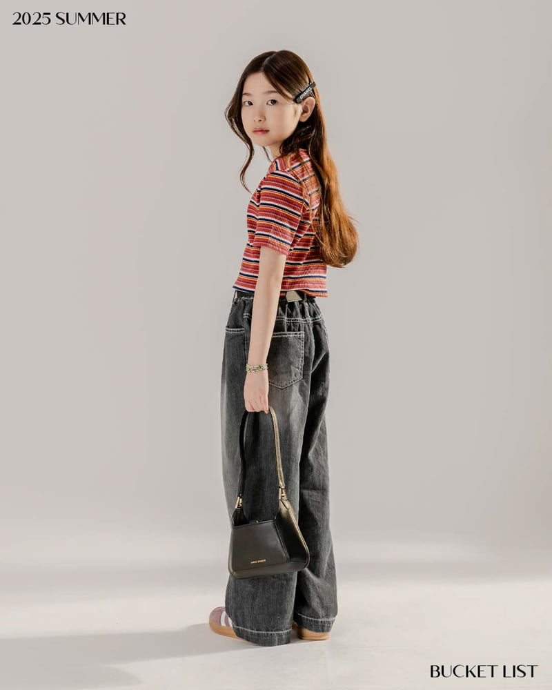 Bucket List - Korean Children Fashion - #kidzfashiontrend - Crop Ribbed Tee - 4