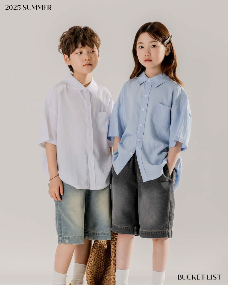 Bucket List - Korean Children Fashion - #Kfashion4kids - Brushed Knee-Length Denim Pants - 3