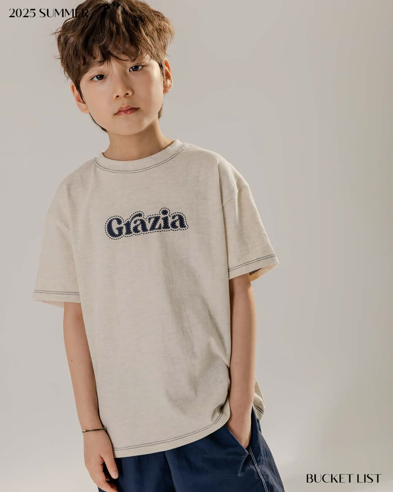 Bucket List - Korean Children Fashion - #childofig - Line Point Short Sleeve Tee - 9