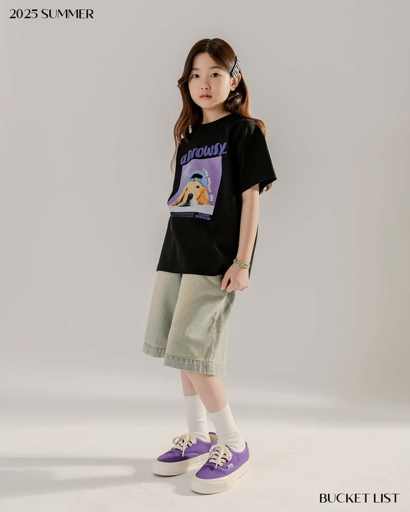 Bucket List - Korean Children Fashion - #childofig - Washed Bermuda Denim Pants - 8