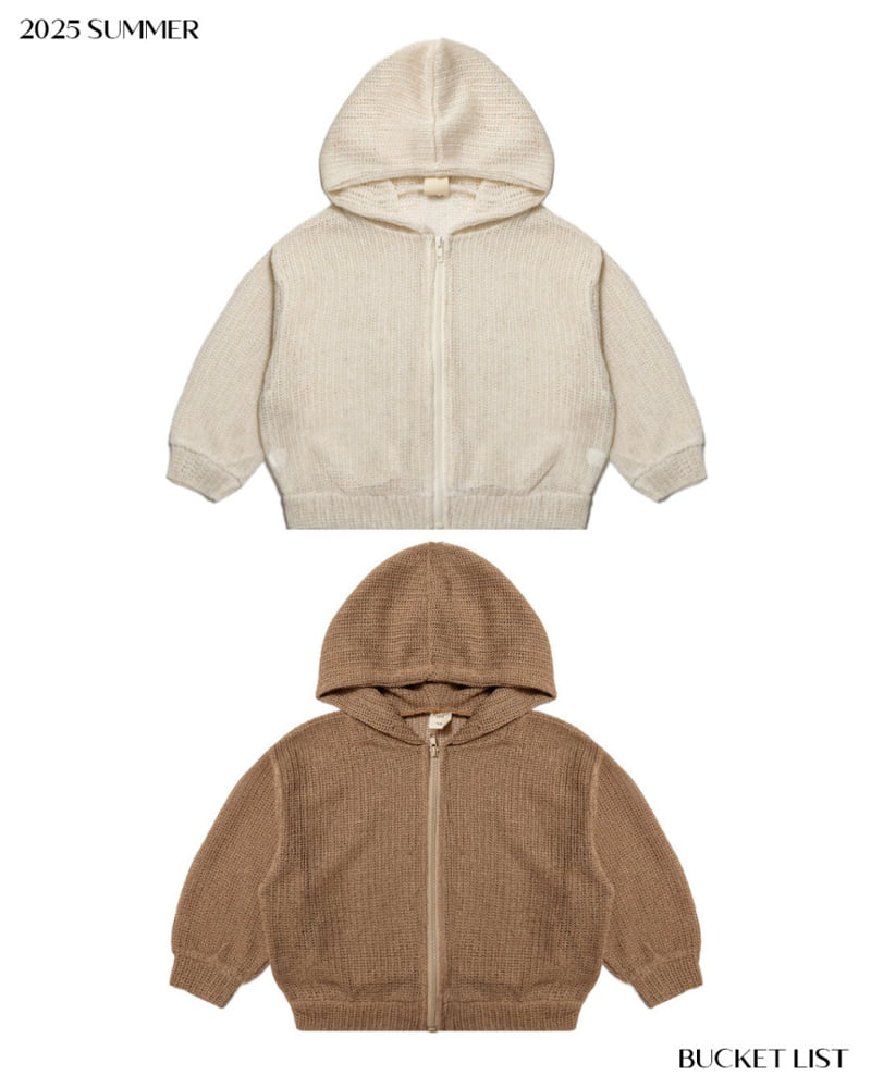 Bucket List - Korean Children Fashion - #childofig - Net Hoodie Zip-Up Jacket