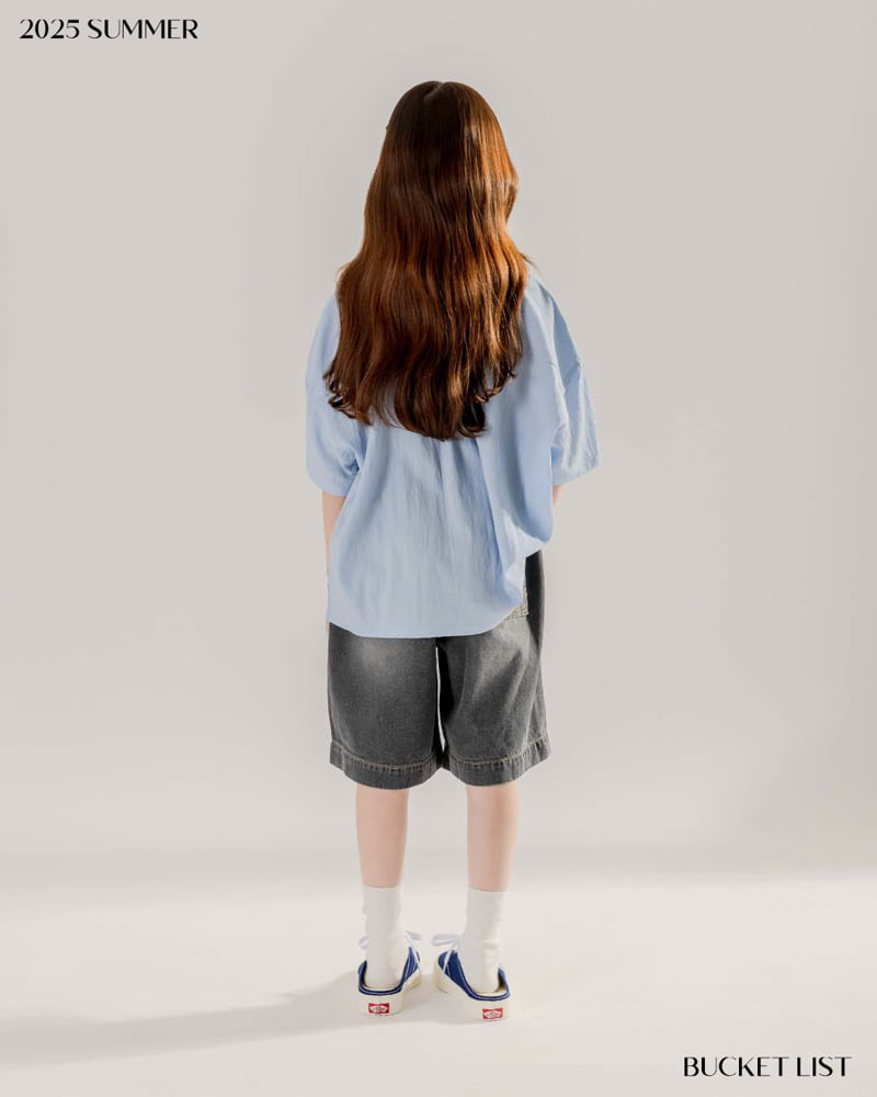 Bucket List - Korean Children Fashion - #childofig - Brushed Knee-Length Denim Pants - 11
