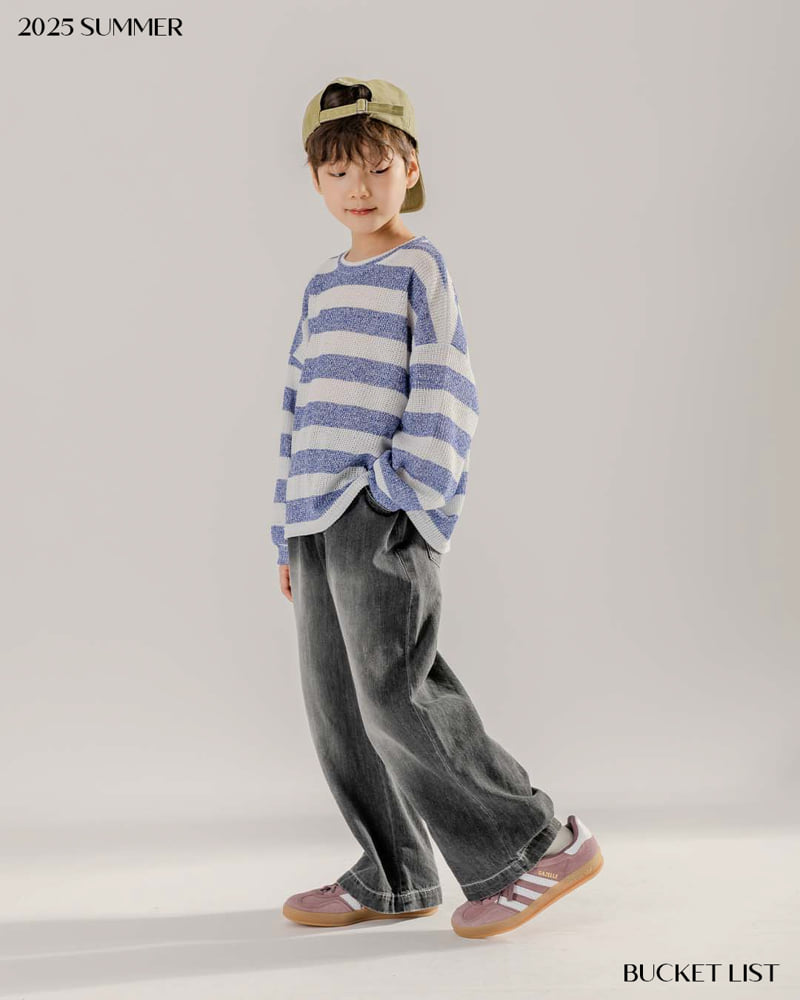 Bucket List - Korean Children Fashion - #childrensboutique - Summer Brushed Denim Pants - 8