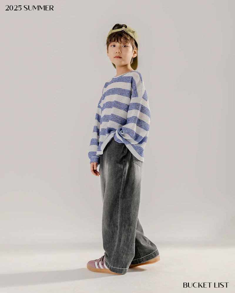 Bucket List - Korean Children Fashion - #designkidswear - Summer Brushed Denim Pants - 9