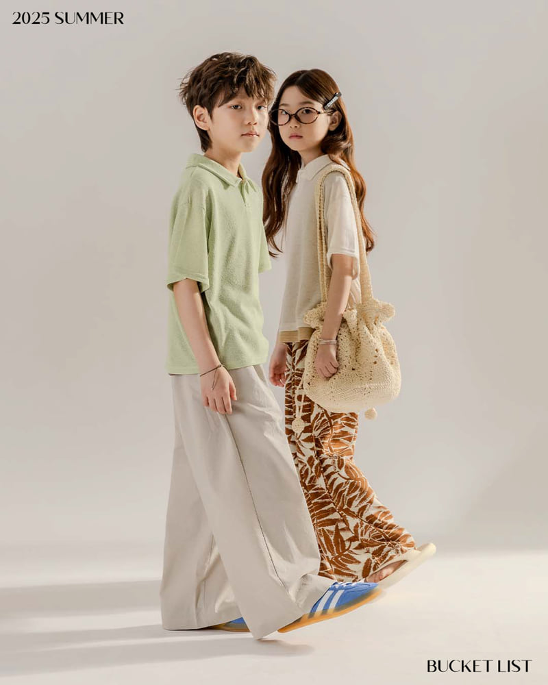 Bucket List - Korean Children Fashion - #discoveringself - Knit Collar Short Sleeve Tee - 6