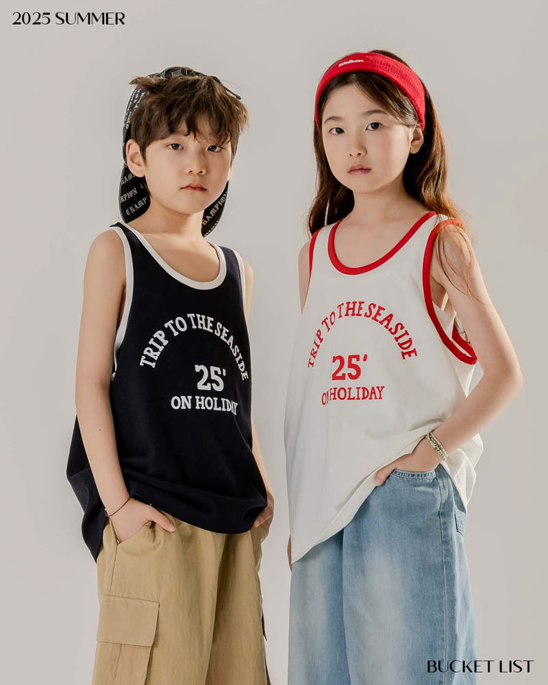 Bucket List - Korean Children Fashion - #designkidswear - Trip Mango Sleeveless Tee - 4