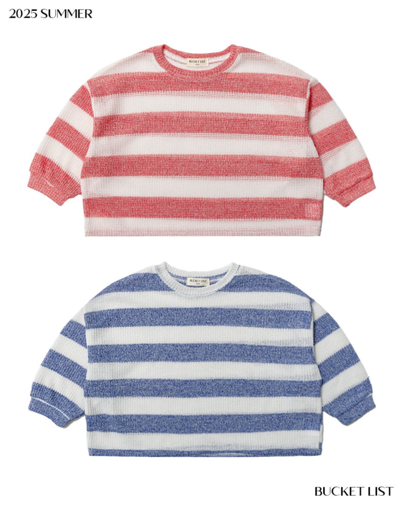 Bucket List - Korean Children Fashion - #fashionkids - See-Through Stripe Tee