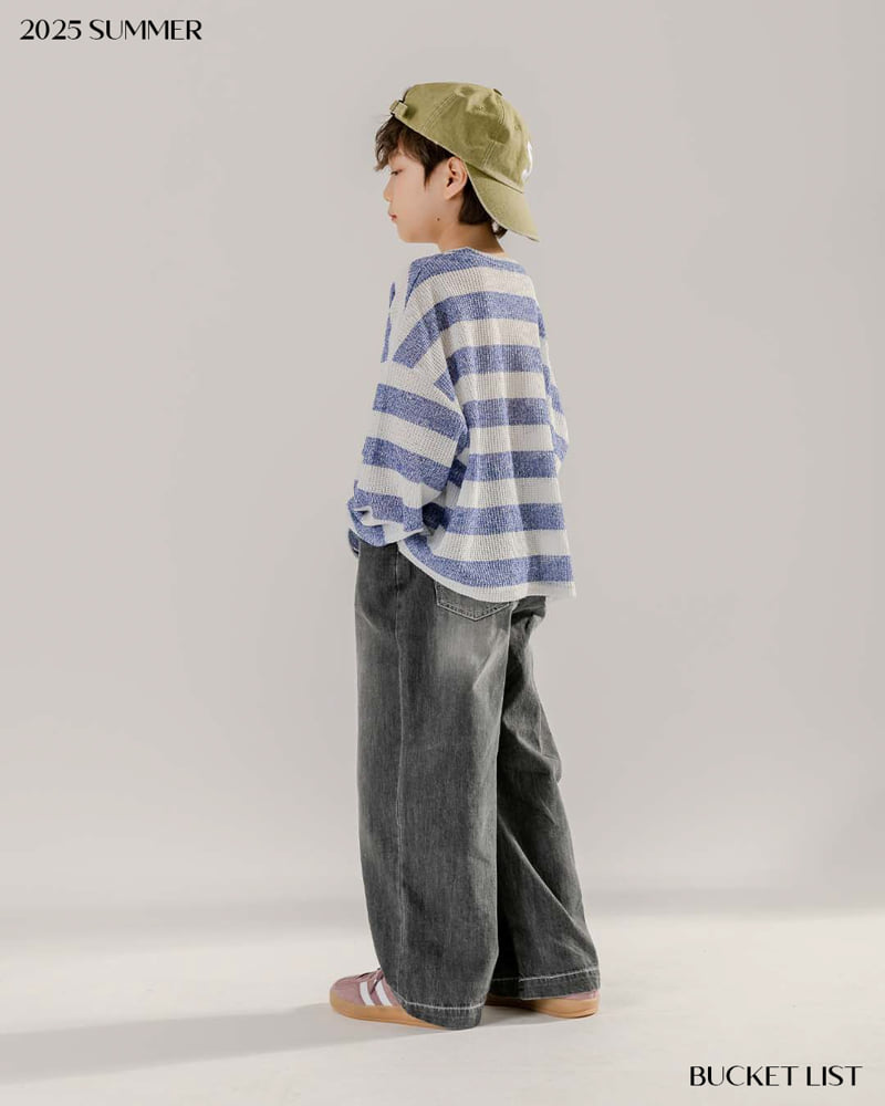 Bucket List - Korean Children Fashion - #kidsshorts - Summer Brushed Denim Pants - 12
