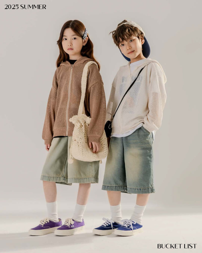 Bucket List - Korean Children Fashion - #kidsshorts - Net Hoodie Zip-Up Jacket - 7
