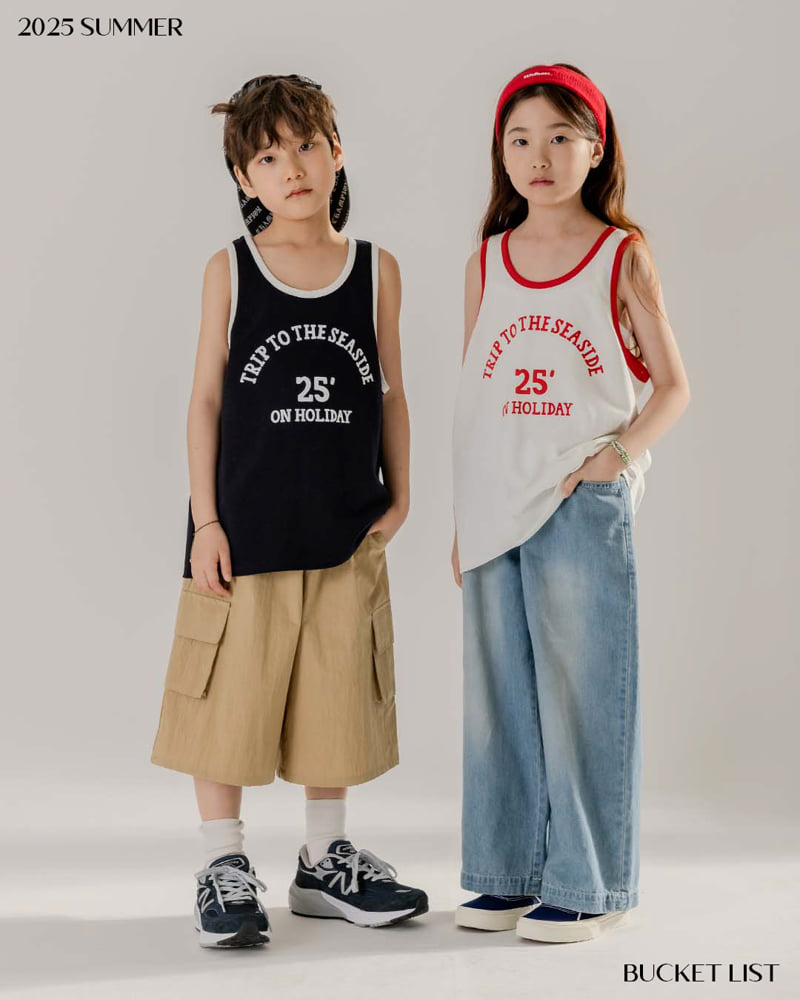 Bucket List - Korean Children Fashion - #kidsshorts - Trip Mango Sleeveless Tee - 6
