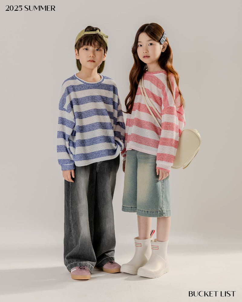 Bucket List - Korean Children Fashion - #kidsstore - See-Through Stripe Tee - 3
