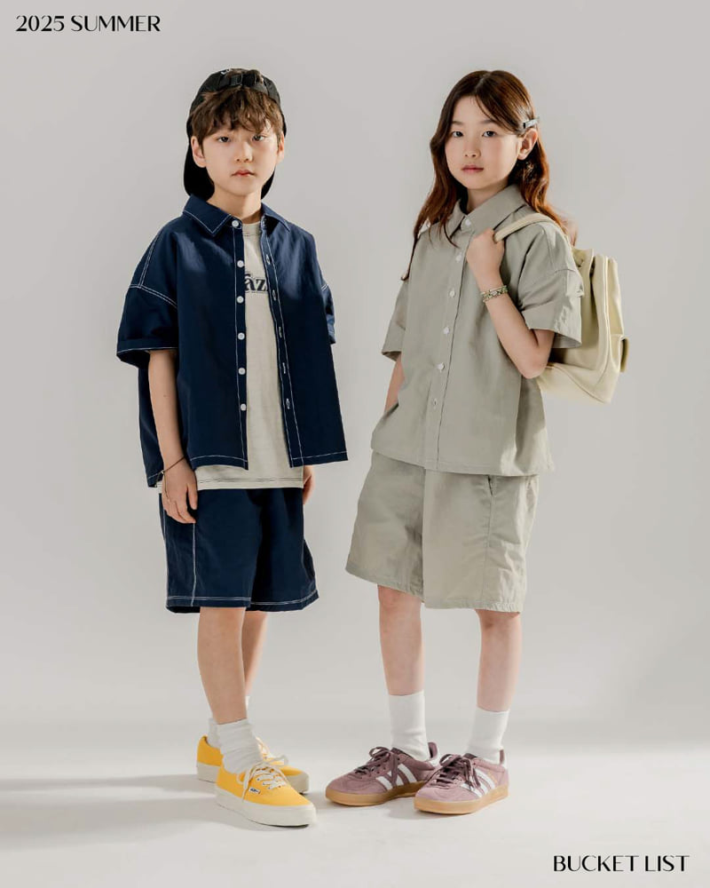 Bucket List - Korean Children Fashion - #kidzfashiontrend - Anorak Short Sleeve Shirt - 5