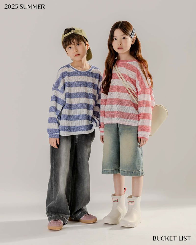 Bucket List - Korean Children Fashion - #kidsstore - See-Through Stripe Tee - 4
