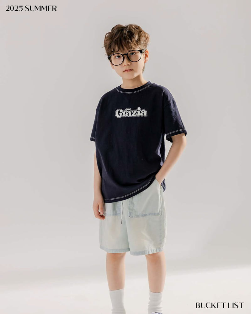 Bucket List - Korean Children Fashion - #littlefashionista - Brushed Denim Shorts - 9