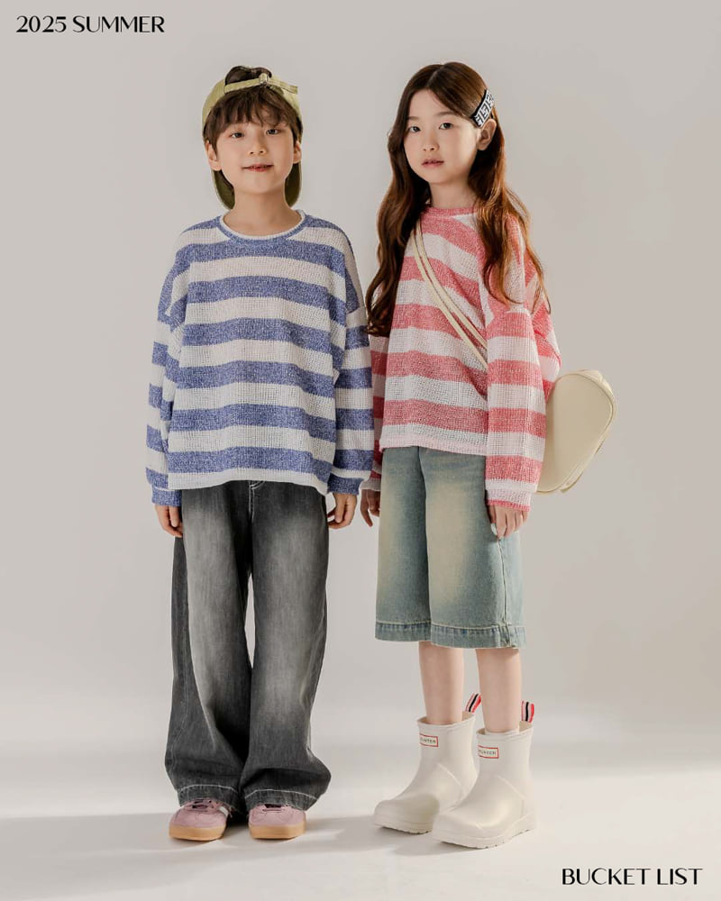 Bucket List - Korean Children Fashion - #littlefashionista - See-Through Stripe Tee - 6
