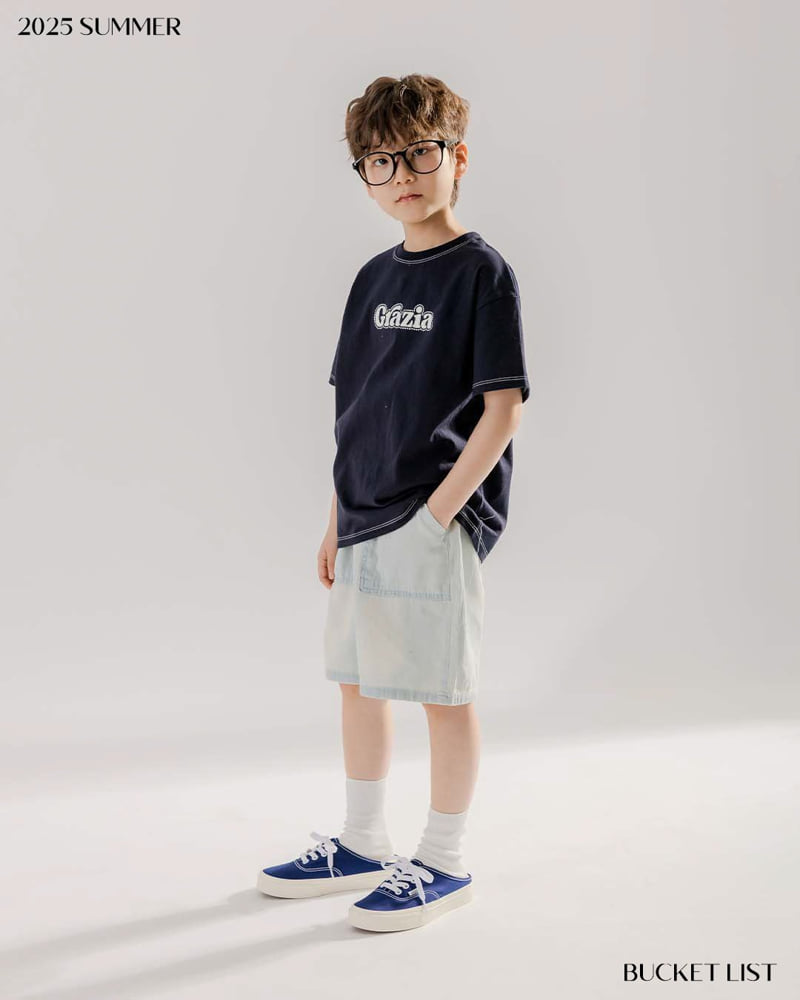 Bucket List - Korean Children Fashion - #minifashionista - Brushed Denim Shorts - 11
