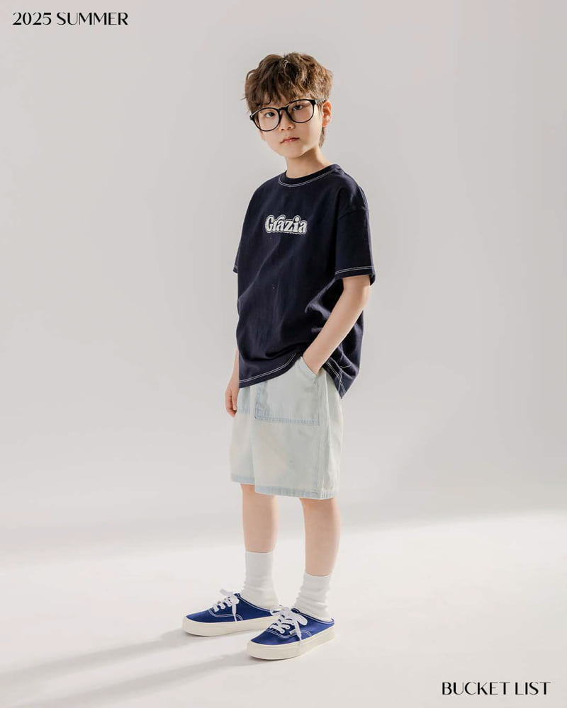Bucket List - Korean Children Fashion - #prettylittlegirls - Line Point Short Sleeve Tee - 5