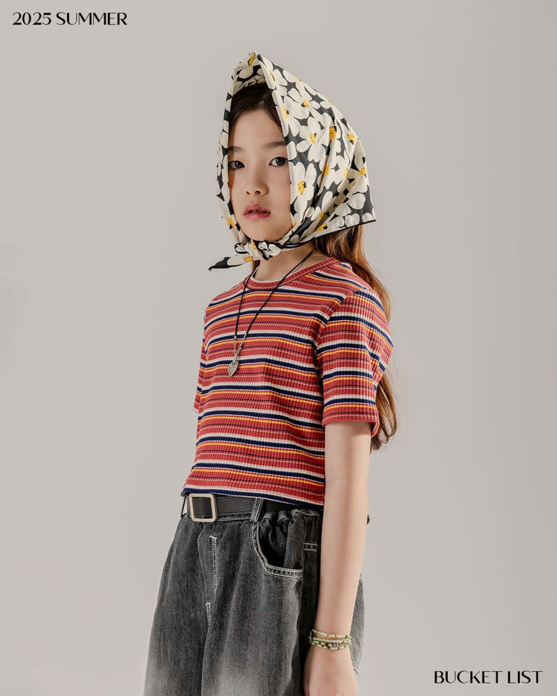 Bucket List - Korean Children Fashion - #prettylittlegirls - Crop Ribbed Tee - 8